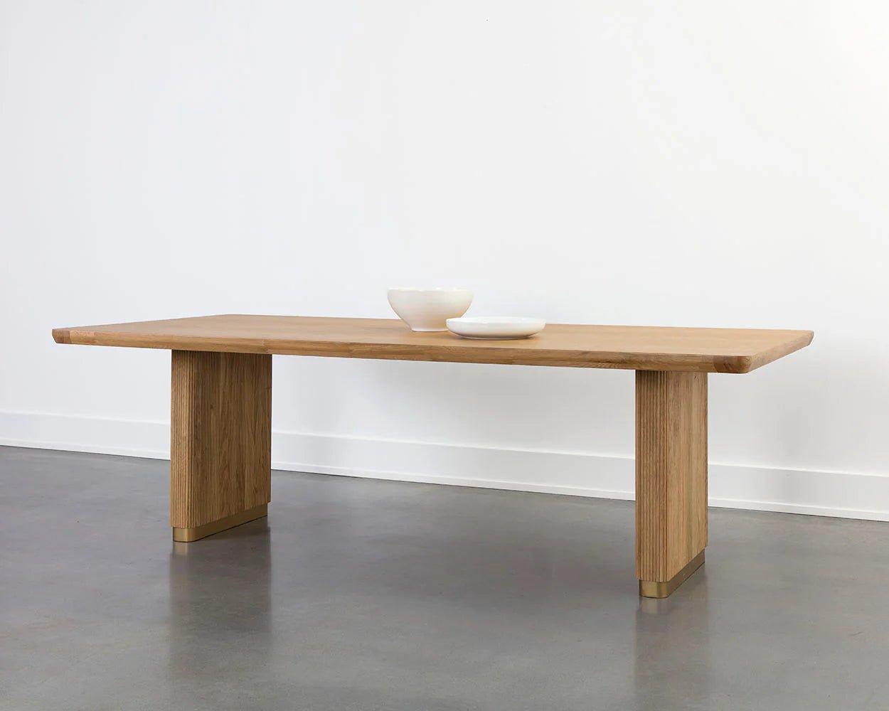 Kalla Dining Table - Rectangular - Rustic Oak - 96" - Central Designs