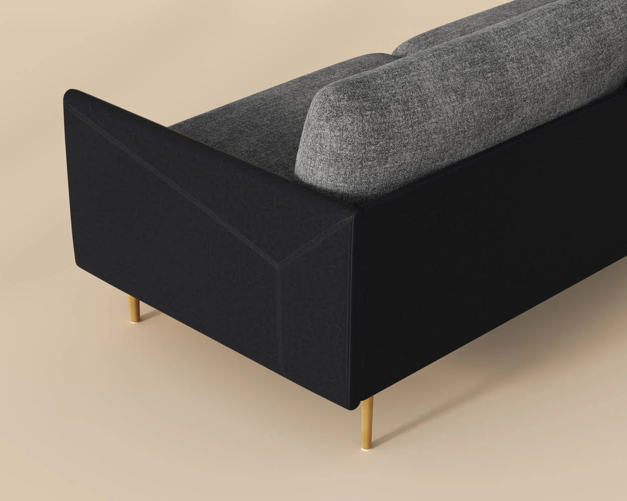 Ashi Sofa - Nash Zebra / Coal Black - Central Designs