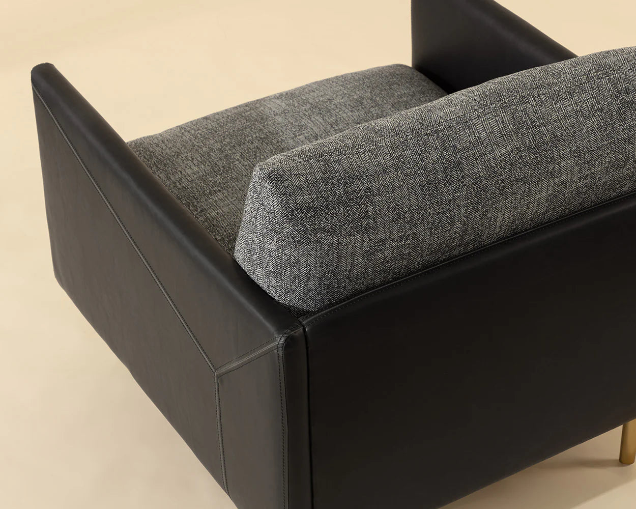 Ashi Armchair - Nash Zebra / Coal Black