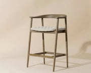 Jeremy Counter Stool - Weathered Oak - Dove Cream - Central Designs