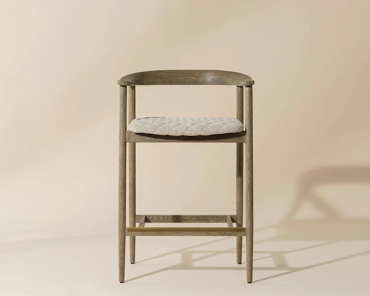 Jeremy Counter Stool - Weathered Oak - Dove Cream - Central Designs
