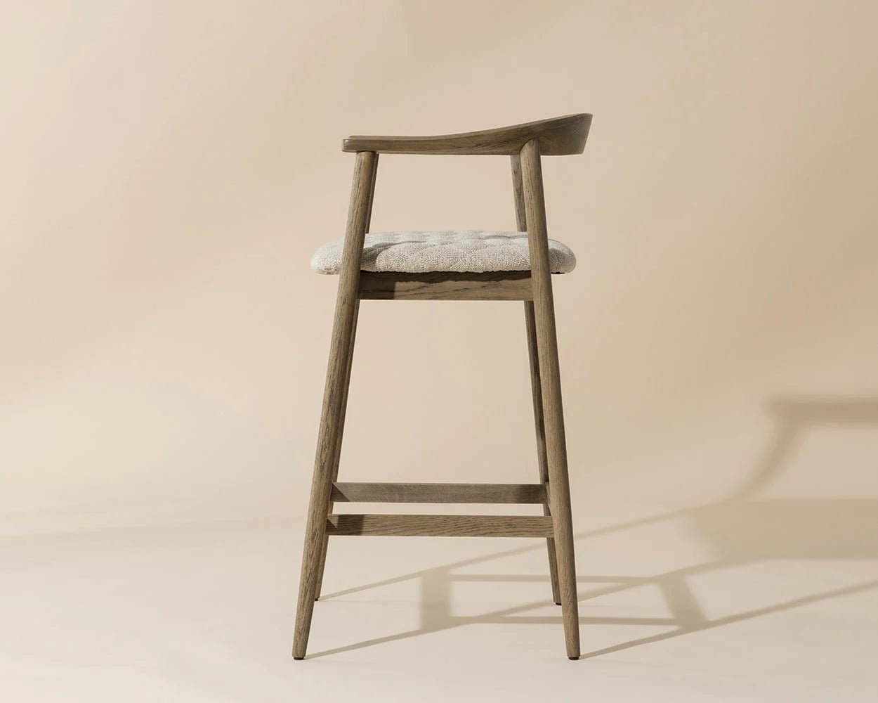 Jeremy Counter Stool - Weathered Oak - Dove Cream - Central Designs
