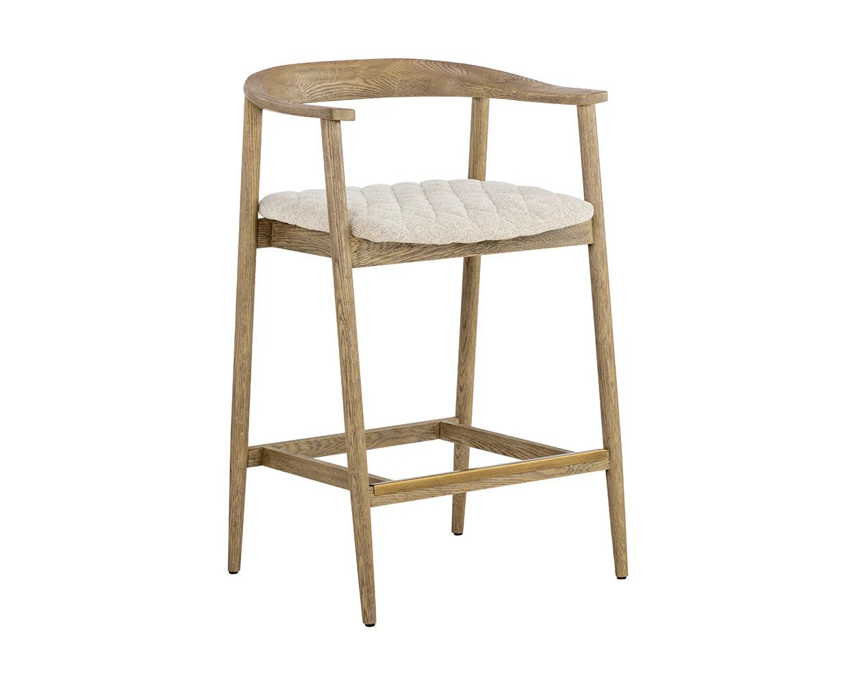 Jeremy Counter Stool - Weathered Oak - Dove Cream - Central Designs