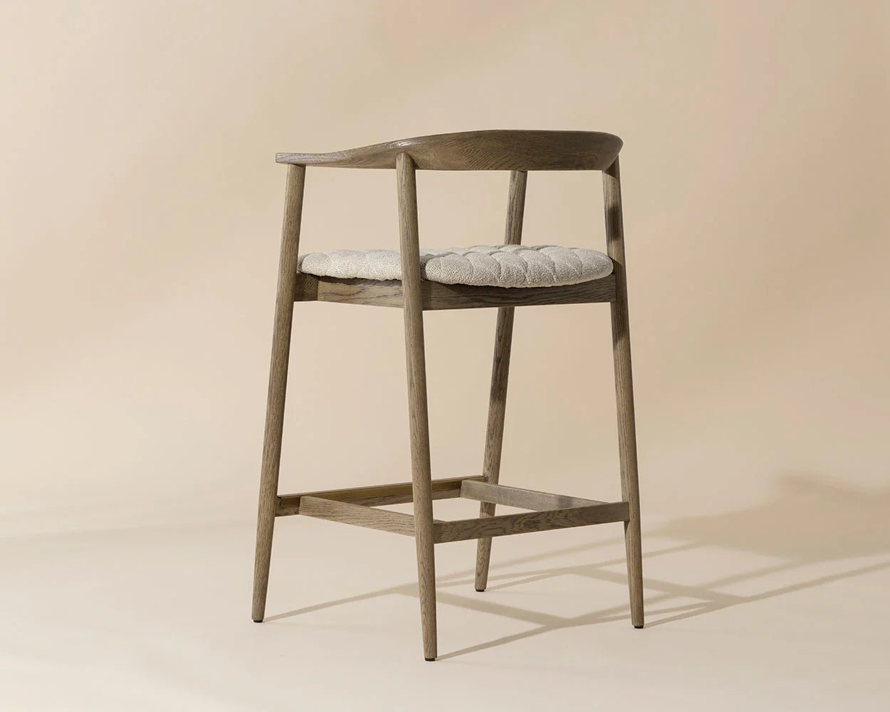 Jeremy Counter Stool - Weathered Oak - Dove Cream - Central Designs