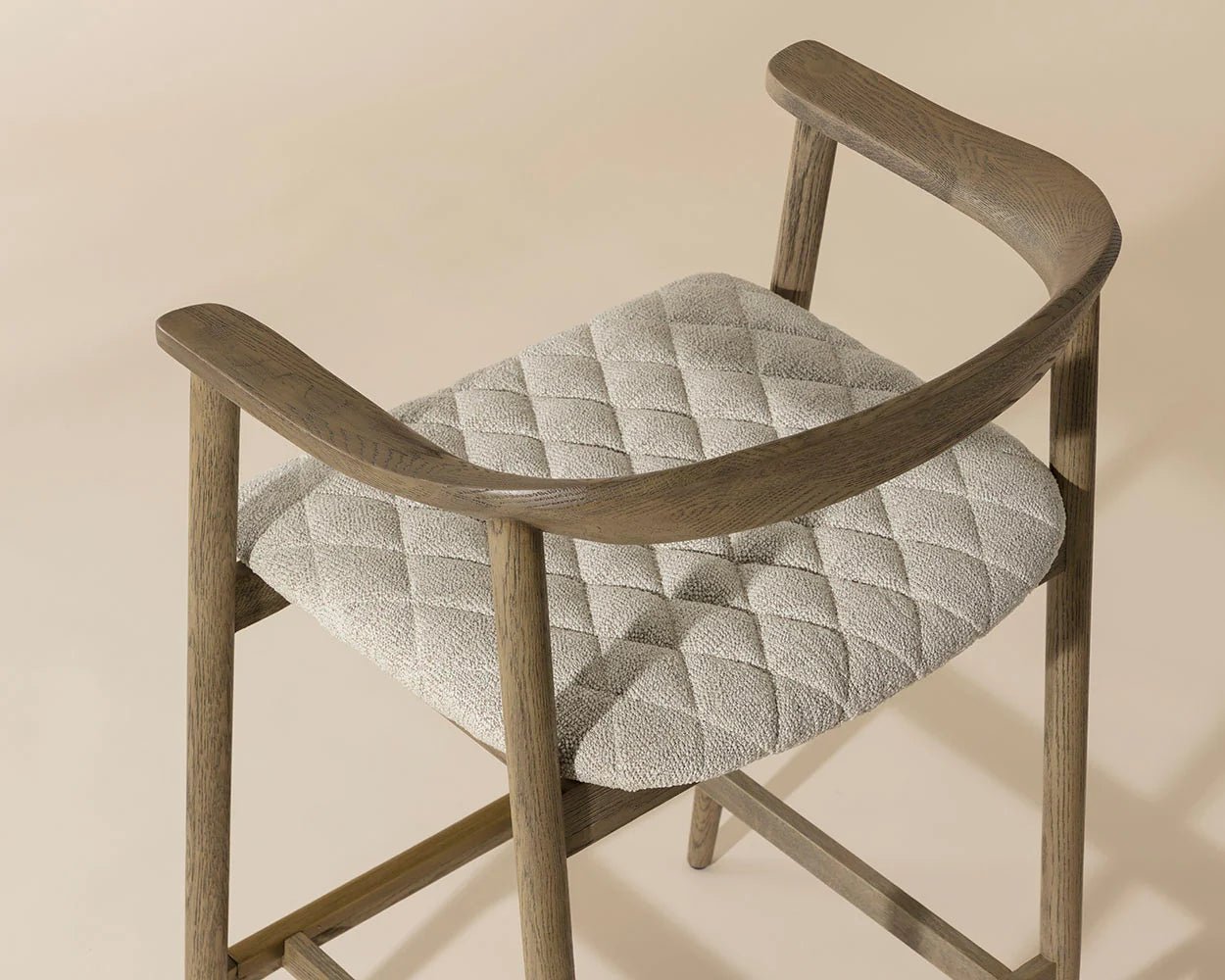 Jeremy Counter Stool - Weathered Oak - Dove Cream - Central Designs