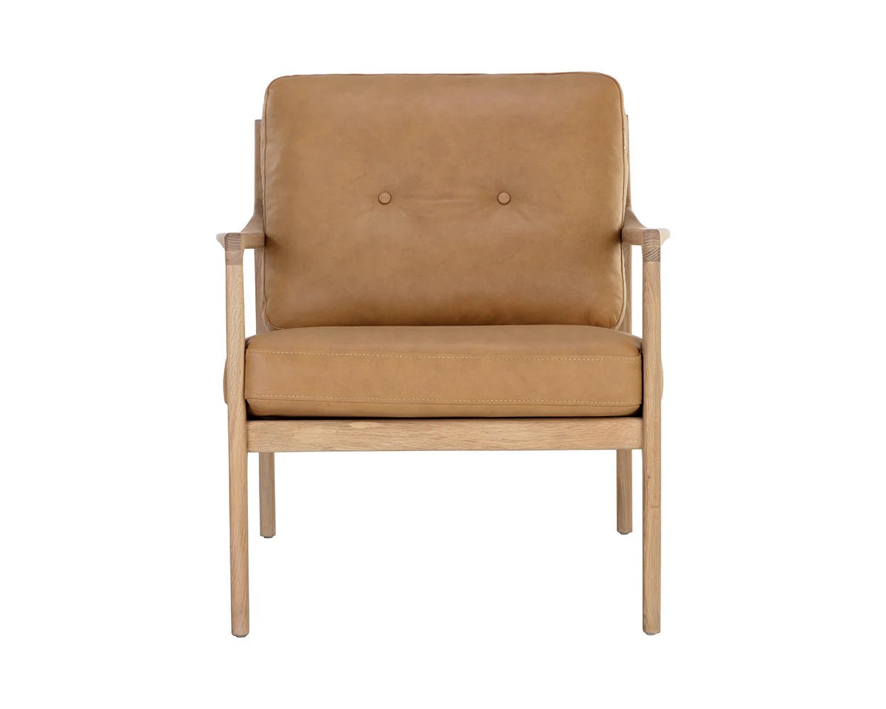 Gilmore Lounge Chair - Light Oak - Sahara Camel Leather - Central Designs