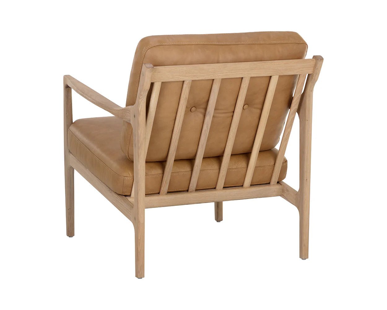 Gilmore Lounge Chair - Light Oak - Sahara Camel Leather - Central Designs