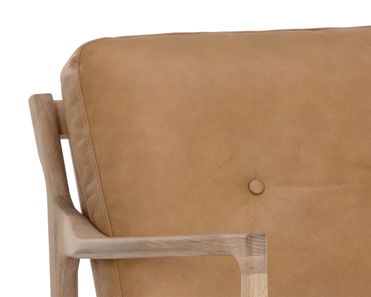 Gilmore Lounge Chair - Light Oak - Sahara Camel Leather - Central Designs