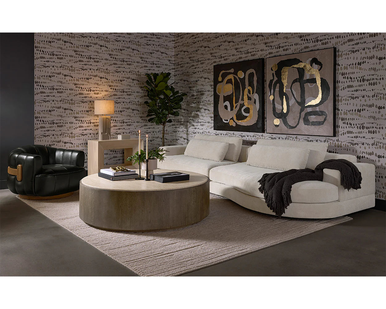Tadeo Swivel Armchair - Rustic Oak