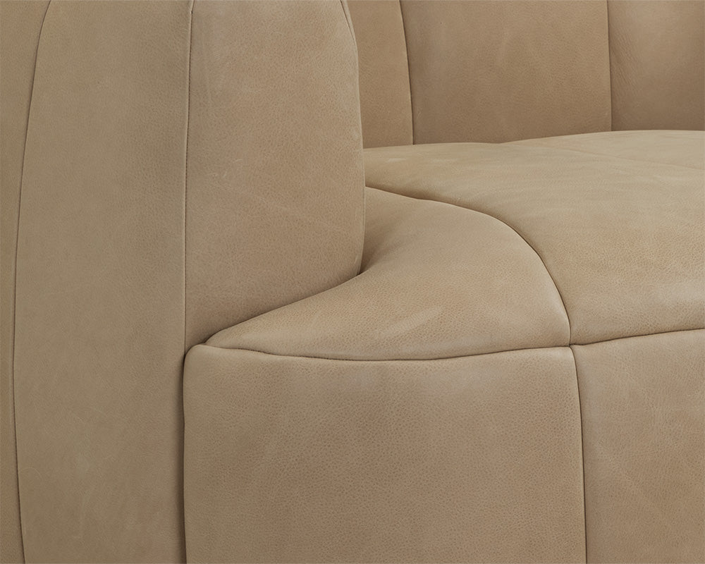 Tadeo Swivel Armchair - Dark Brown - Sahara Sand Leather - Central Designs