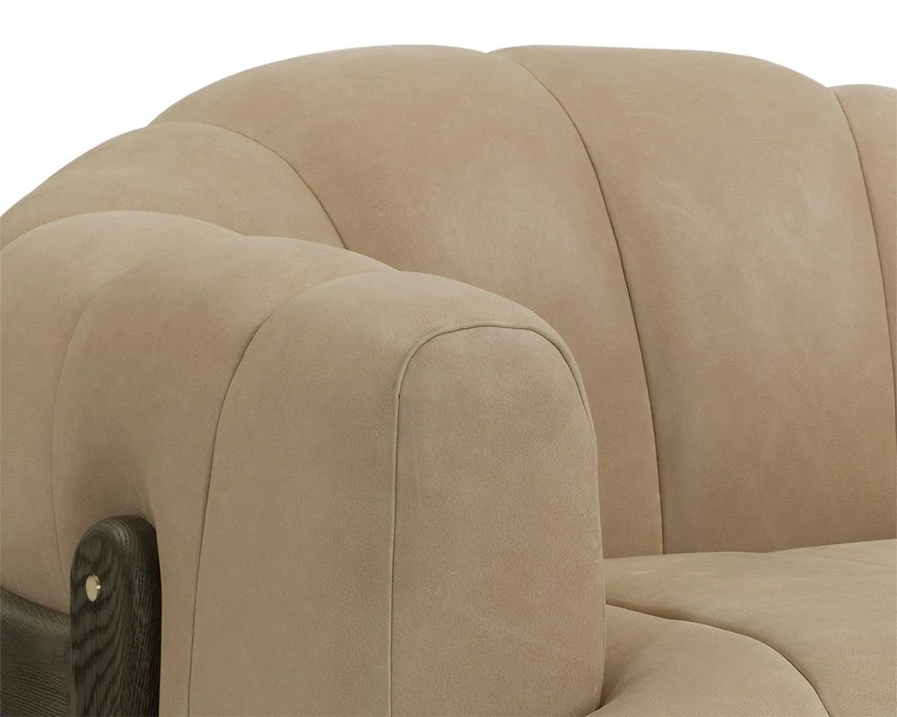 Tadeo Swivel Armchair - Dark Brown - Sahara Sand Leather - Central Designs