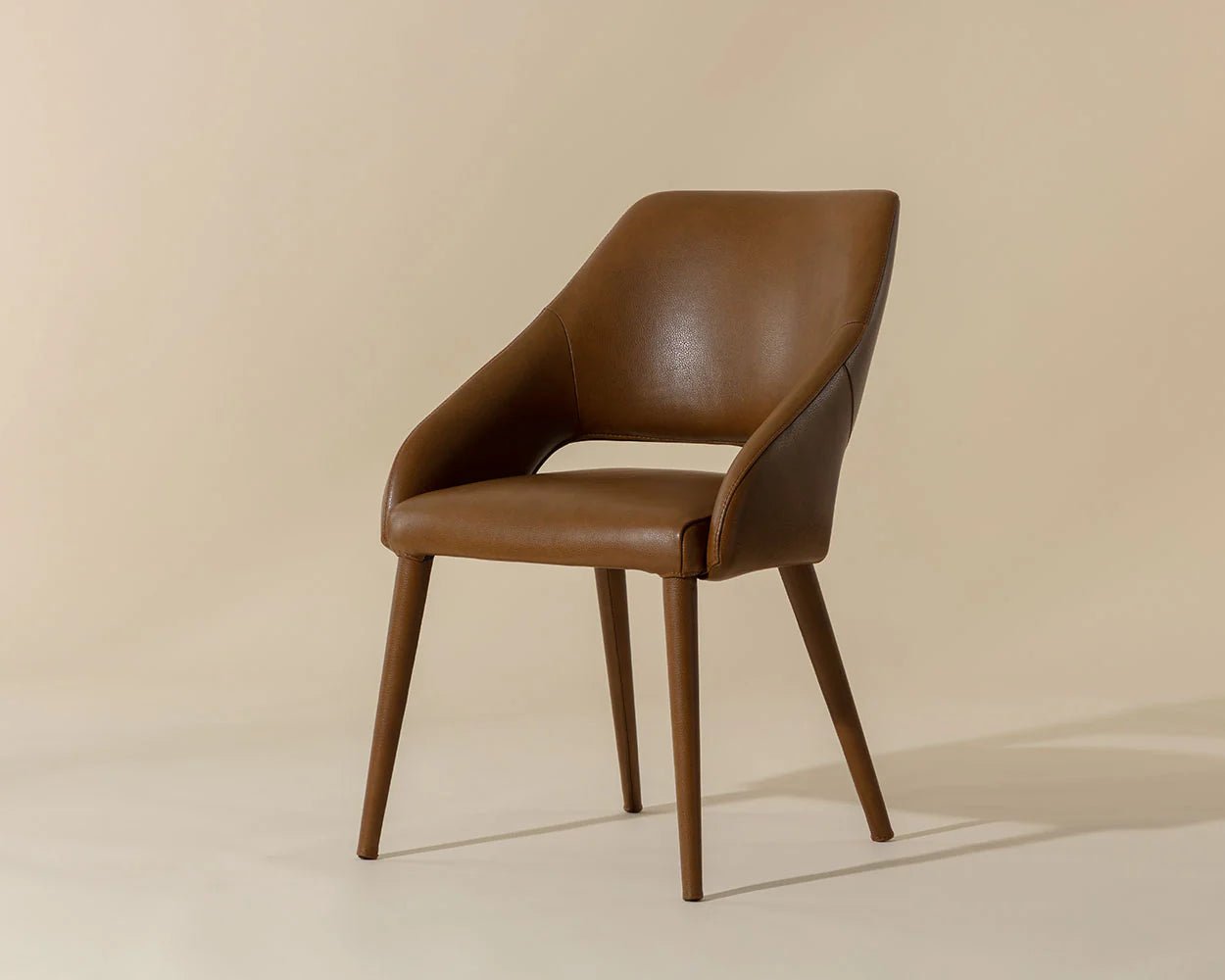 Galen Dining Armchair - Missouri Cognac Leather - Central Designs