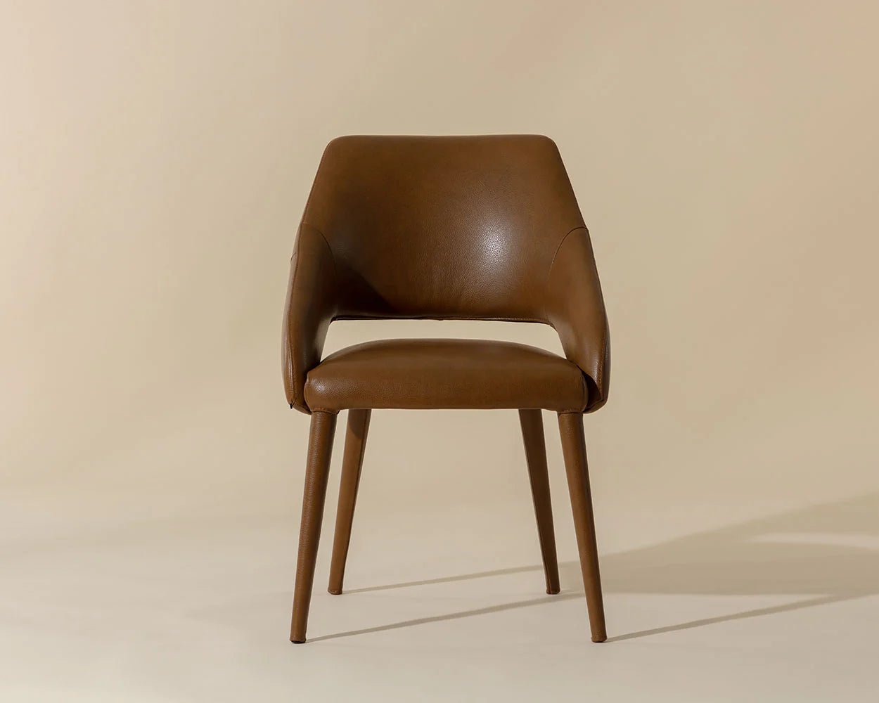 Galen Dining Armchair - Missouri Cognac Leather - Central Designs