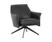 Crosby Swivel Lounge Chair- Alpine Black