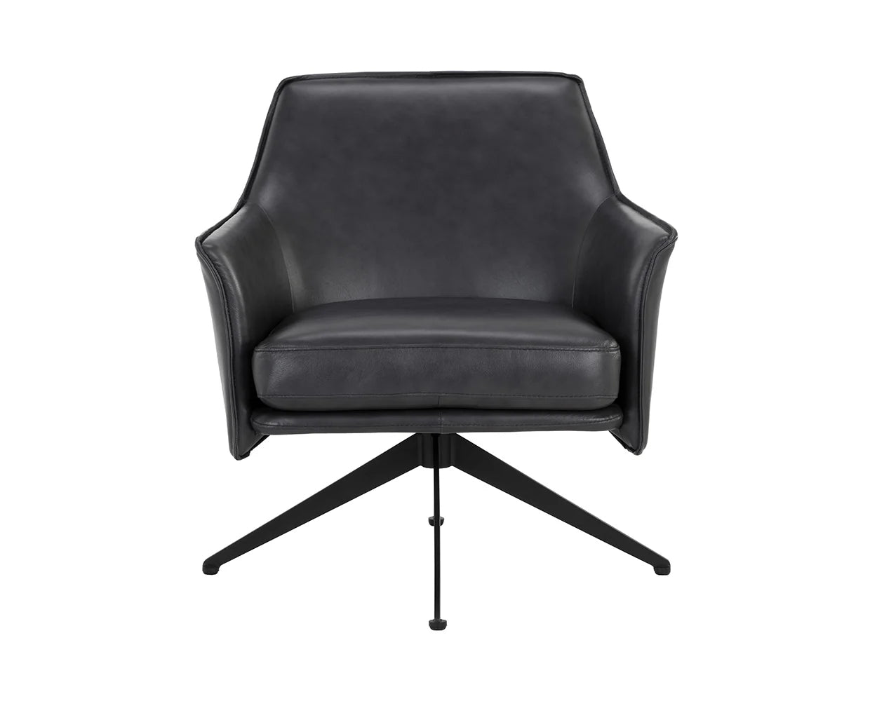 Crosby Swivel Lounge Chair- Alpine Black