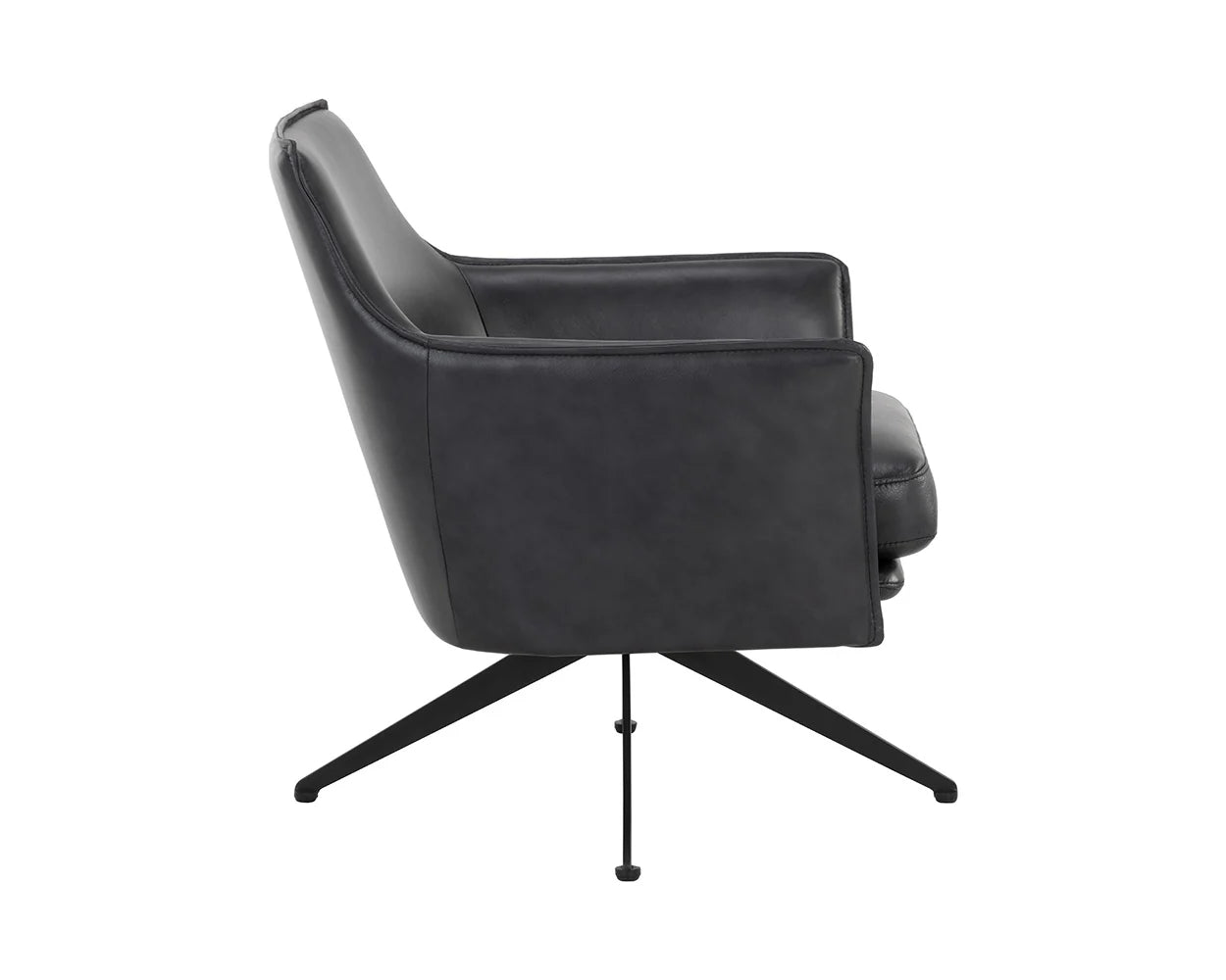 Crosby Swivel Lounge Chair- Alpine Black