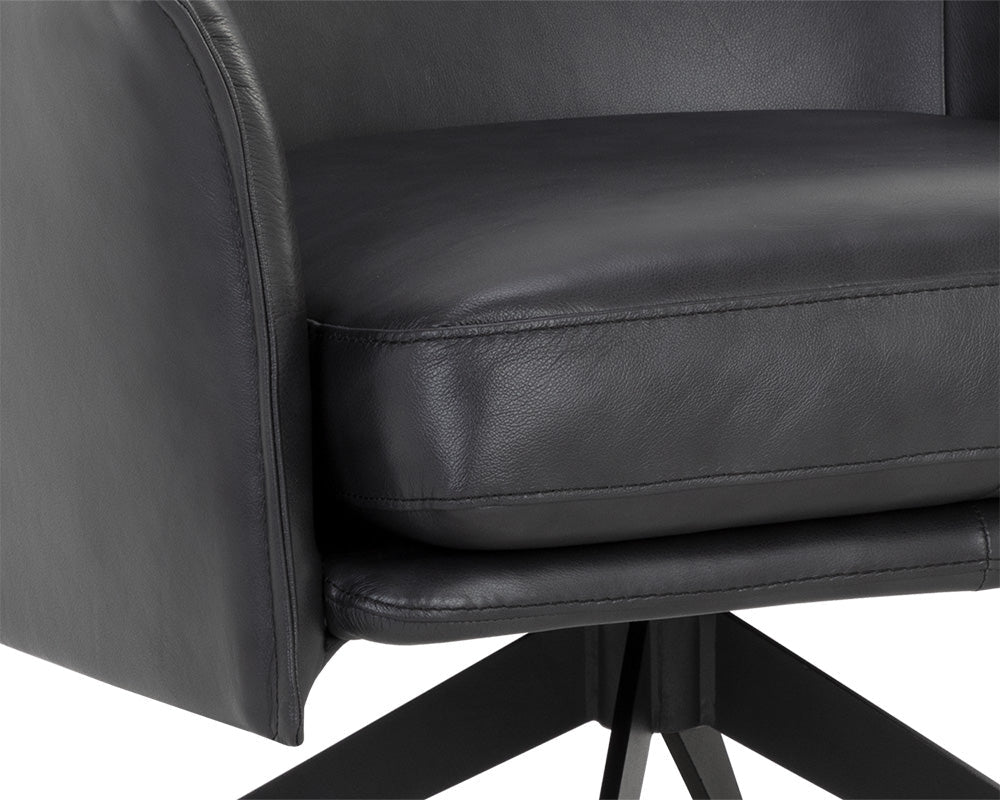 Crosby Swivel Lounge Chair- Alpine Black