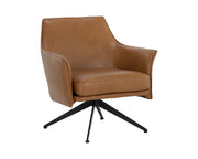 Crosby Swivel Lounge Chair- Missouri Cognac