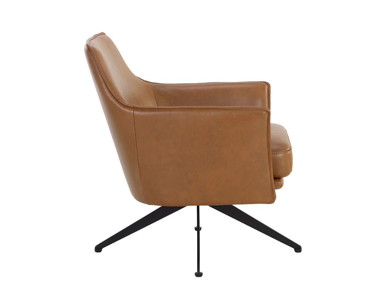 Crosby Swivel Lounge Chair- Missouri Cognac