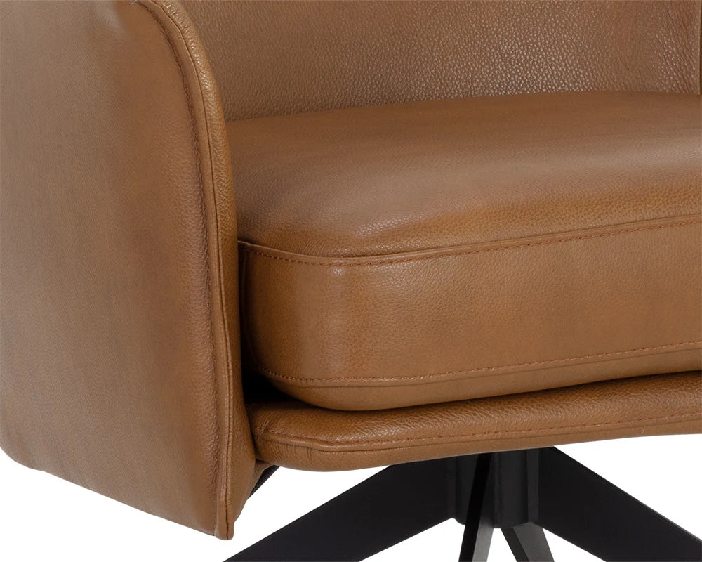 Crosby Swivel Lounge Chair- Missouri Cognac