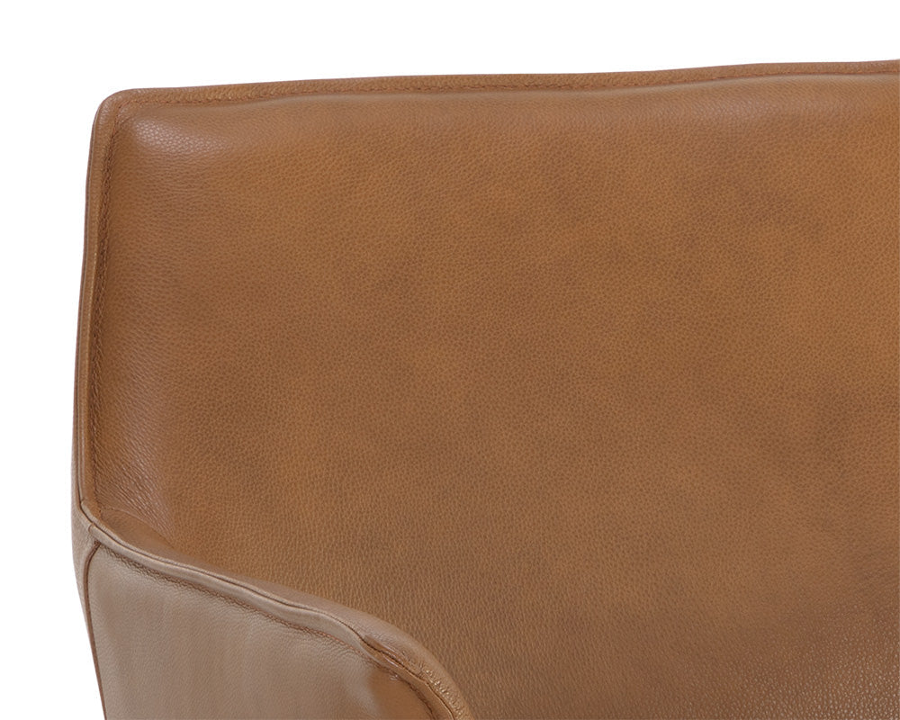 Crosby Swivel Lounge Chair- Missouri Cognac