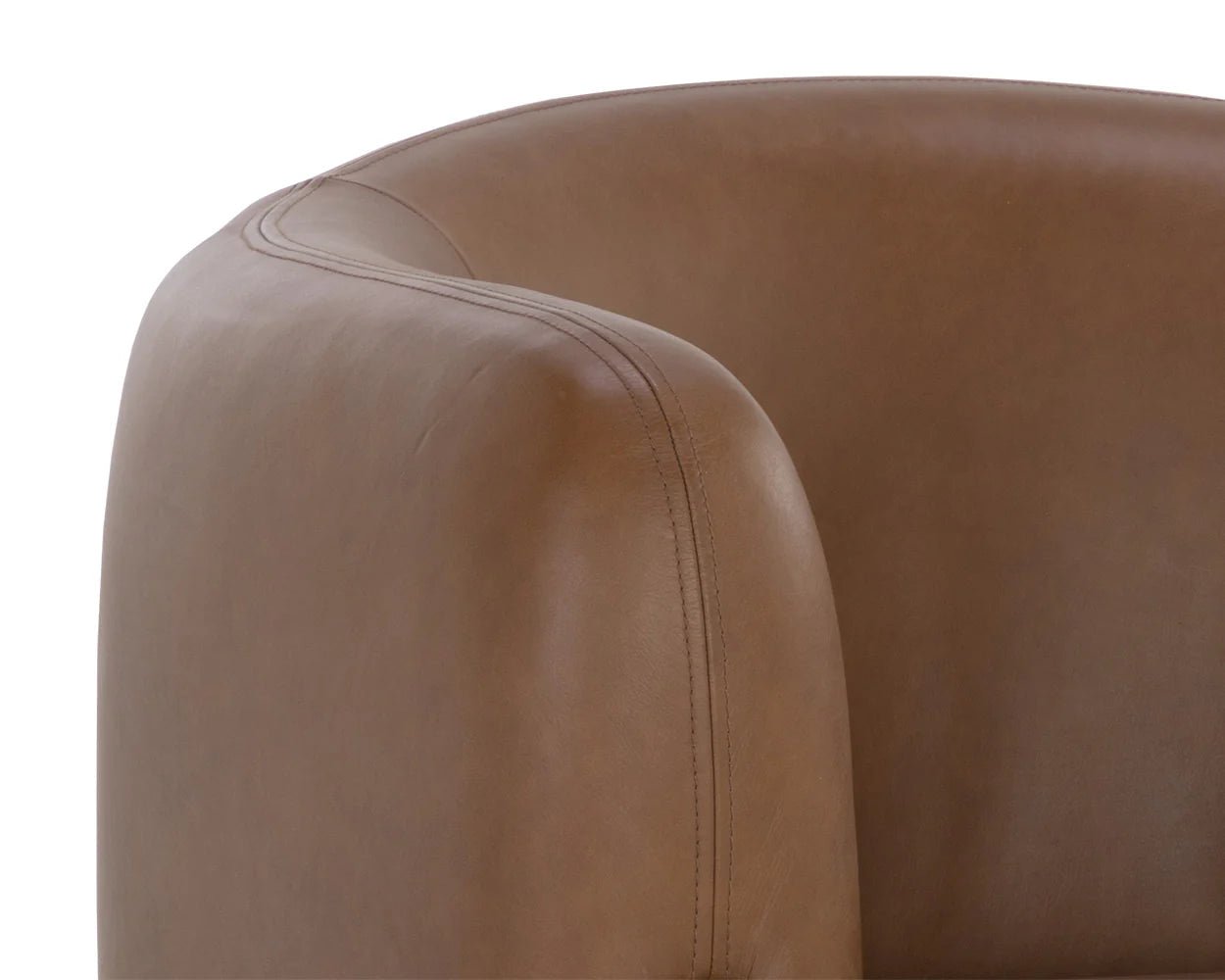Trine Lounge Chair - Rustic Oak - Vintage Camel Leather - Central Designs