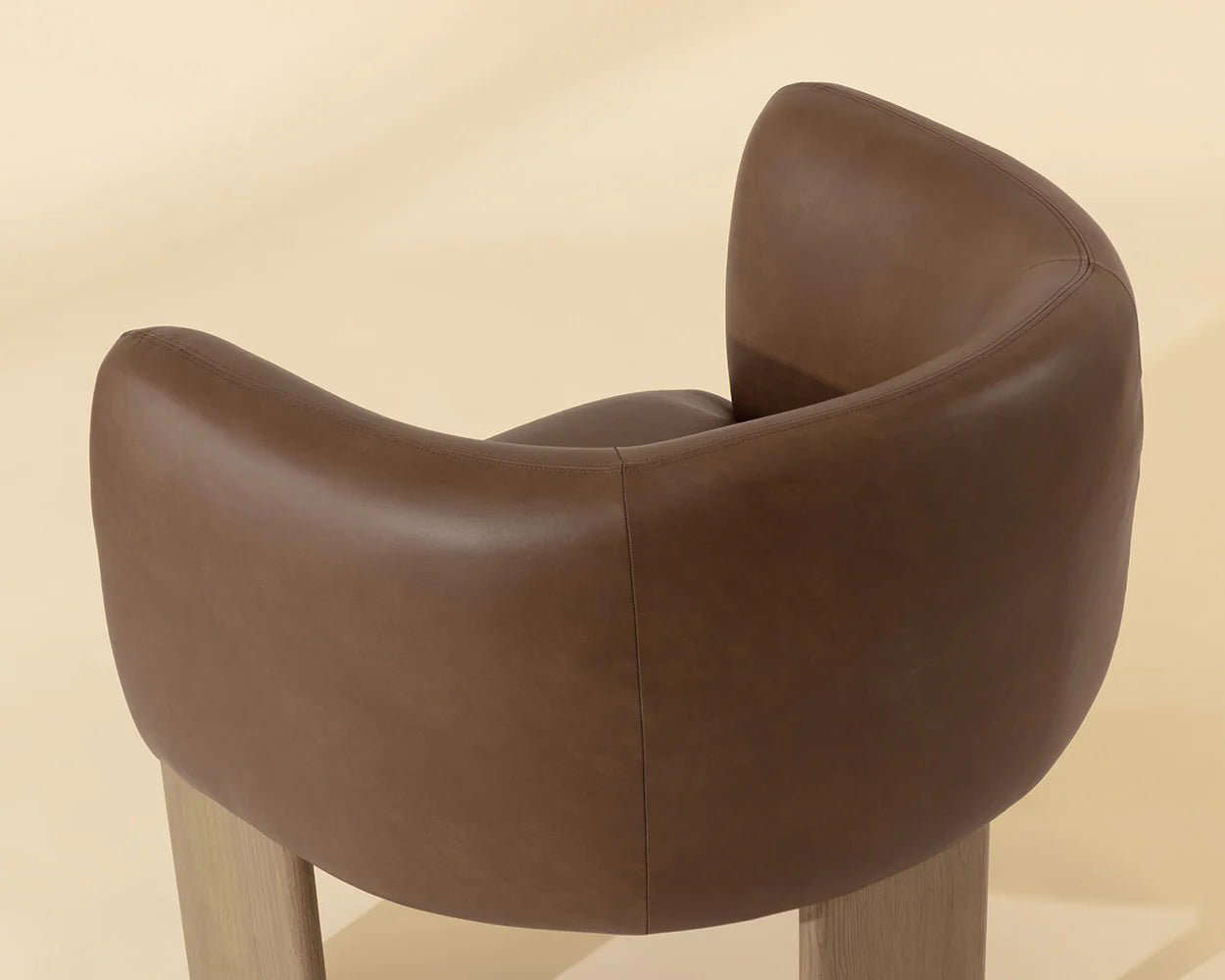 Trine Lounge Chair - Rustic Oak - Vintage Camel Leather - Central Designs