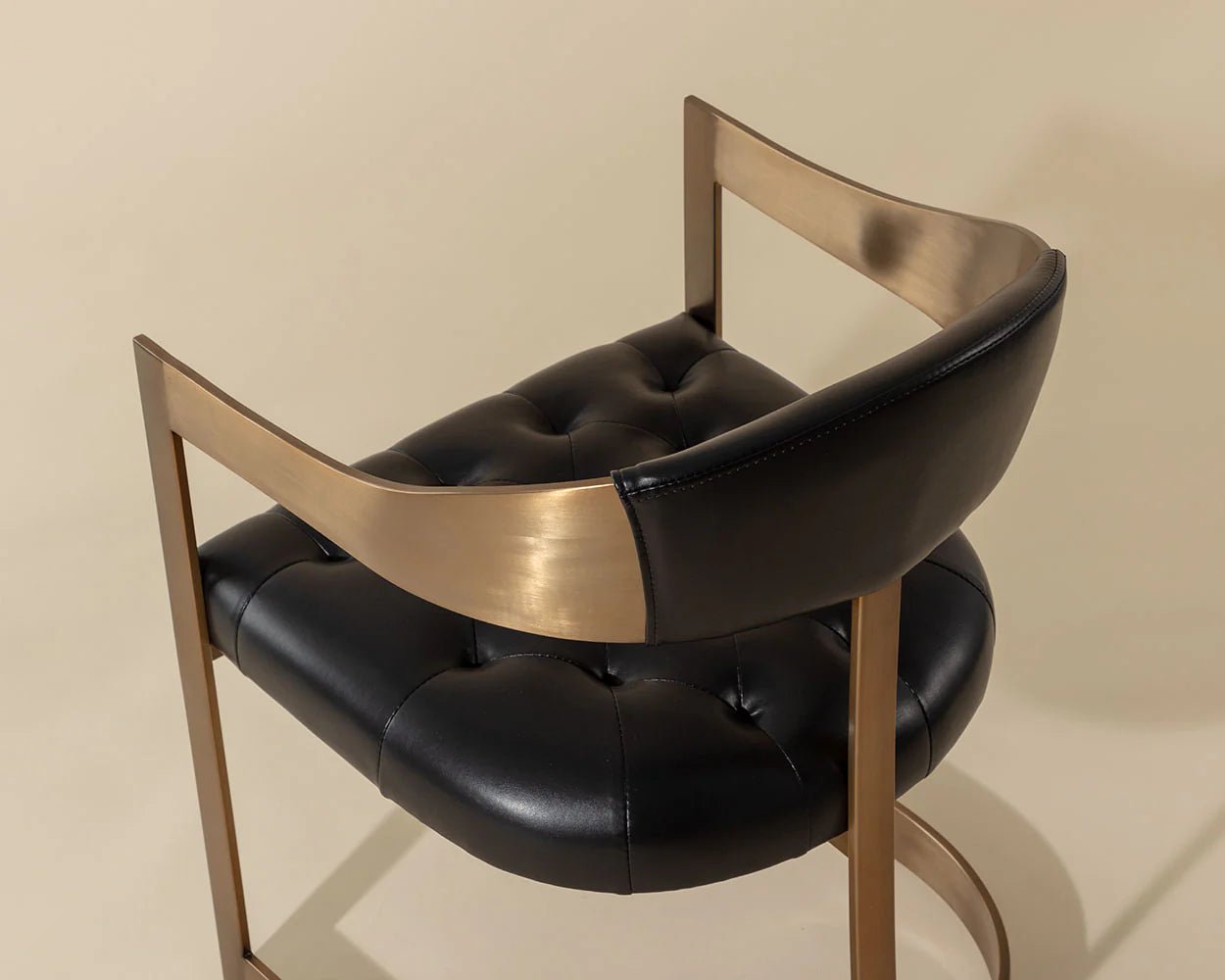 Beaumont Dining Armchair - Antique Brass - Cantina Black - Central Designs