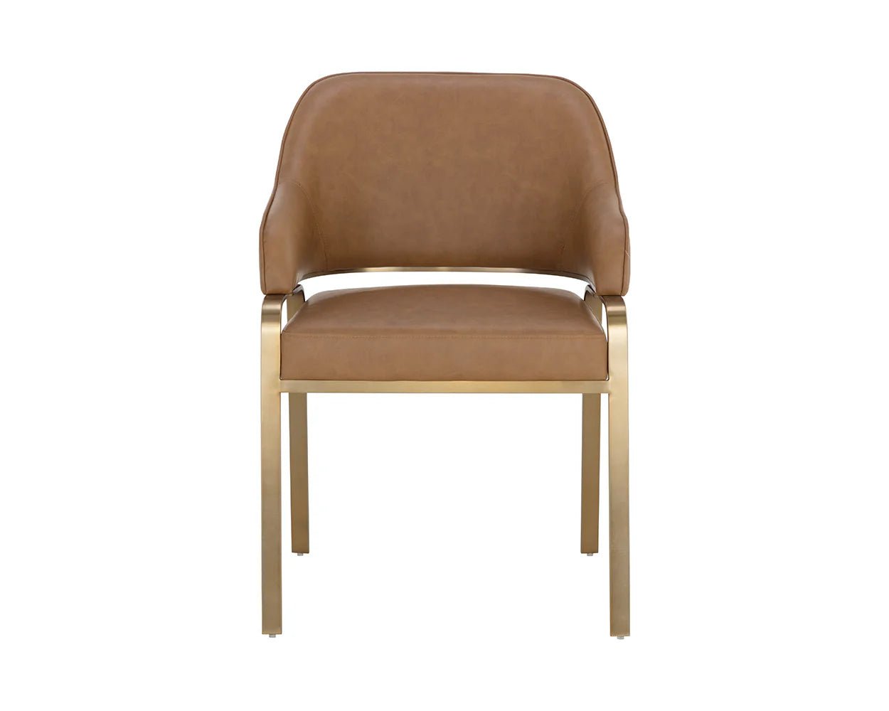 Malachi Dining Armchair - Milliken Cognac - Central Designs