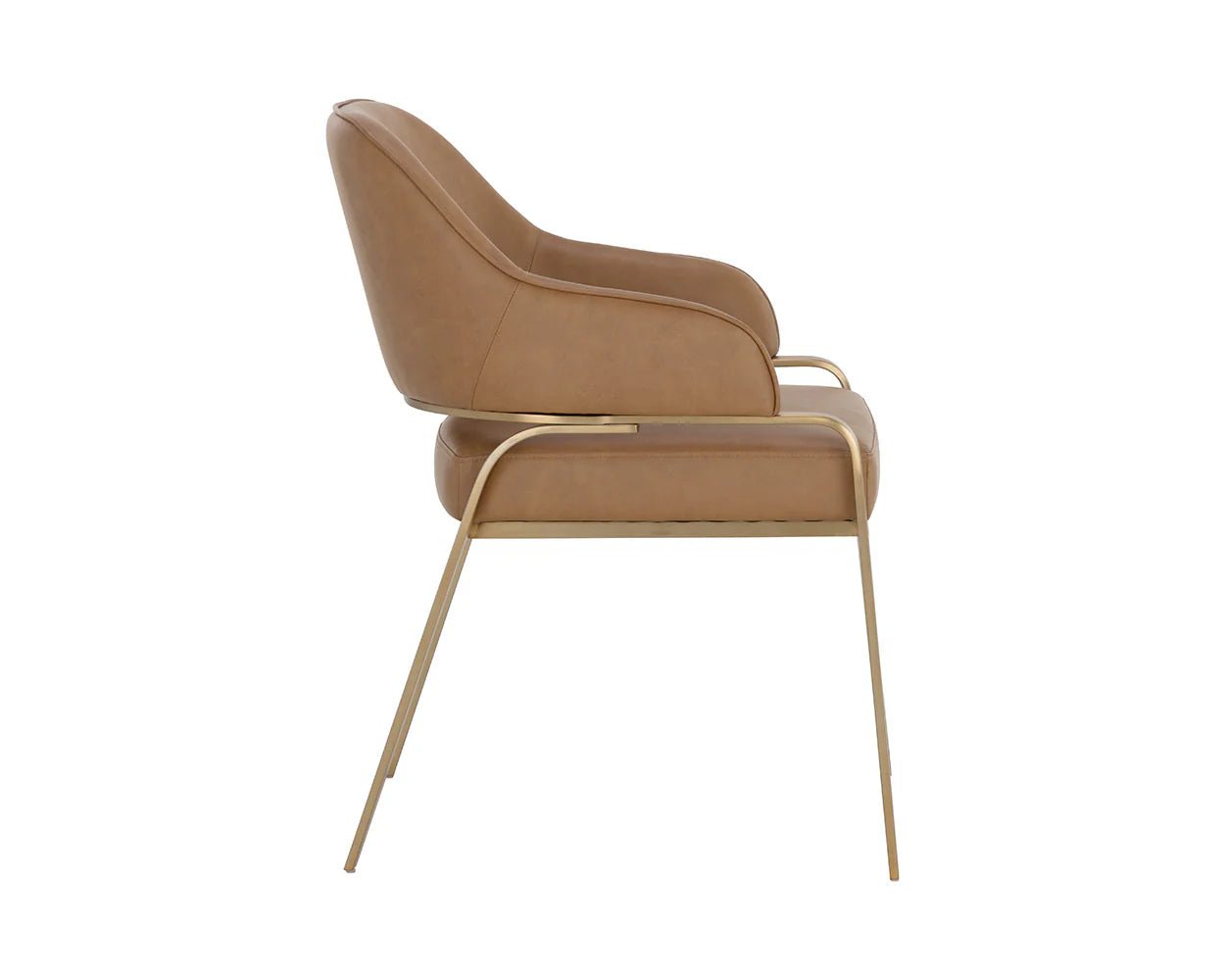 Malachi Dining Armchair - Milliken Cognac - Central Designs