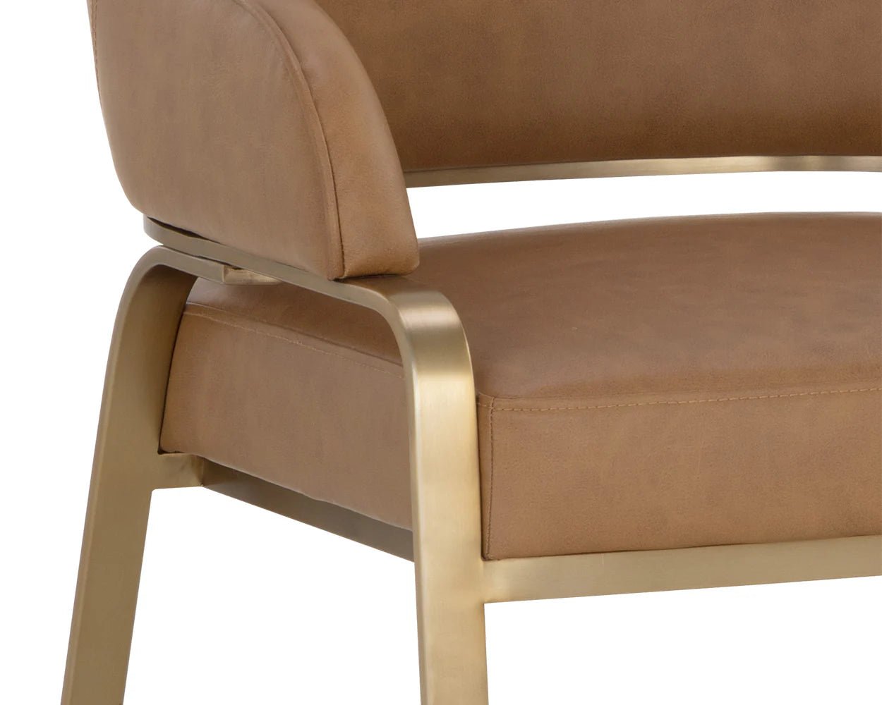 Malachi Dining Armchair - Milliken Cognac - Central Designs