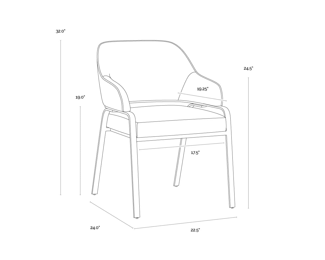 Malachi Dining Armchair - Cantina Black