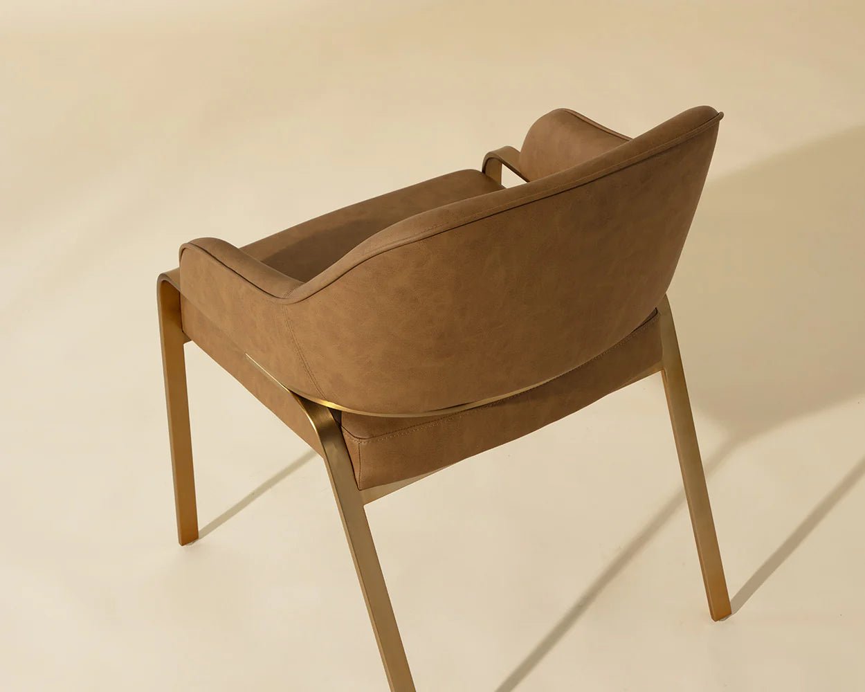 Malachi Dining Armchair - Milliken Cognac - Central Designs