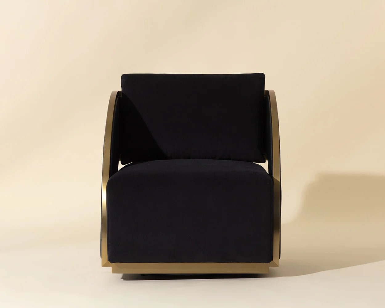 Baz Swivel Lounge Chair - Abbington Black / Napa Black - Central Designs