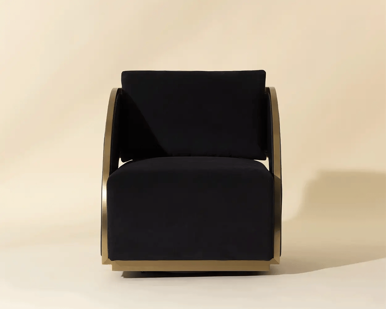 Baz Swivel Lounge Chair - Abbington Black / Napa Black - Central Designs