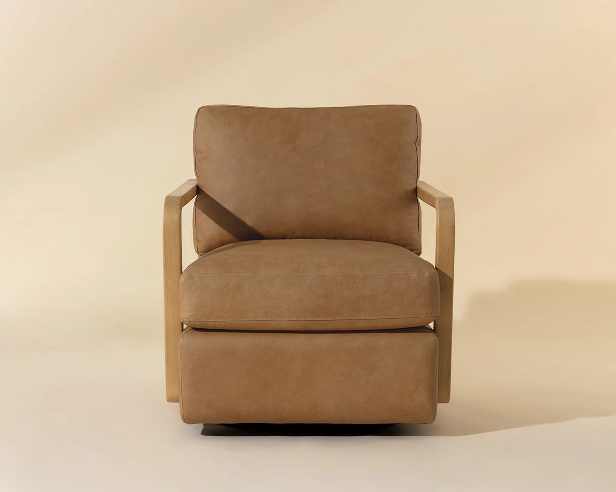 Castell Swivel Lounge Chair - Rustic Oak