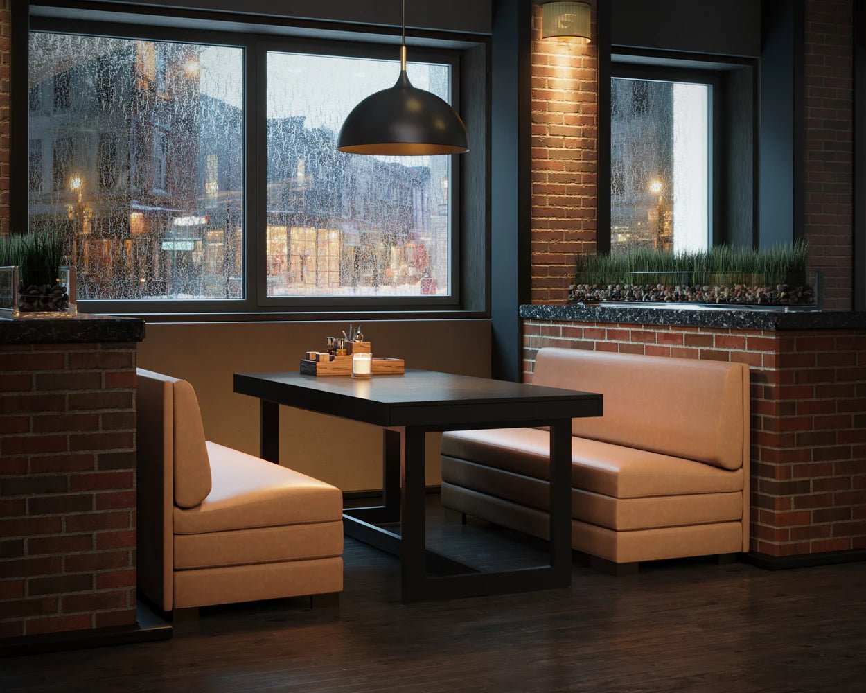 Radcliff Banquette - Milliken Cognac - Central Designs