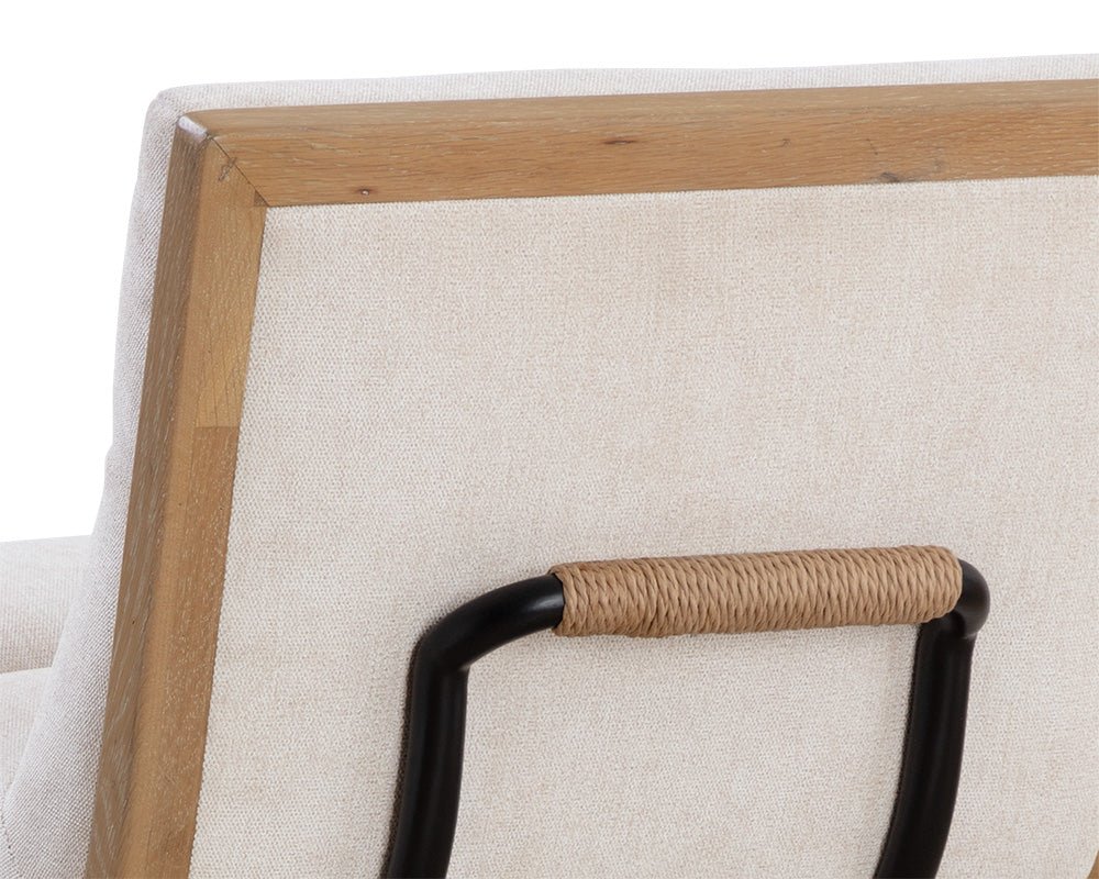Abilene Counter Stool - Polo Club Muslin - Central Designs