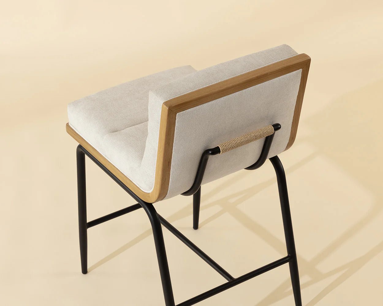 Abilene Counter Stool - Polo Club Muslin - Central Designs