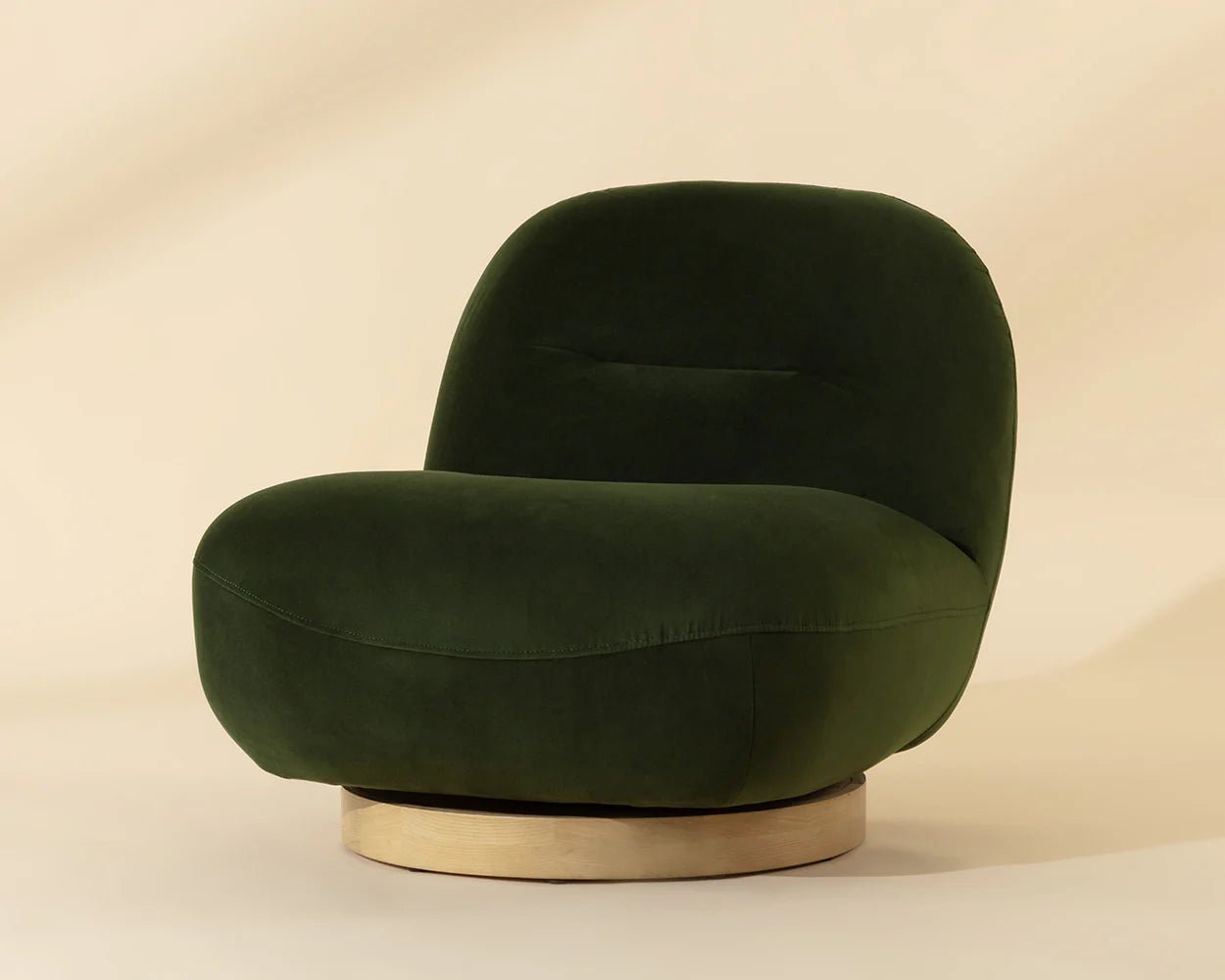 Franze Swivel Lounge Chair - Moss Green - Central Designs