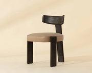 Horton Dining Chair - Dark Brown - Sahara Sand Leather - Central Designs