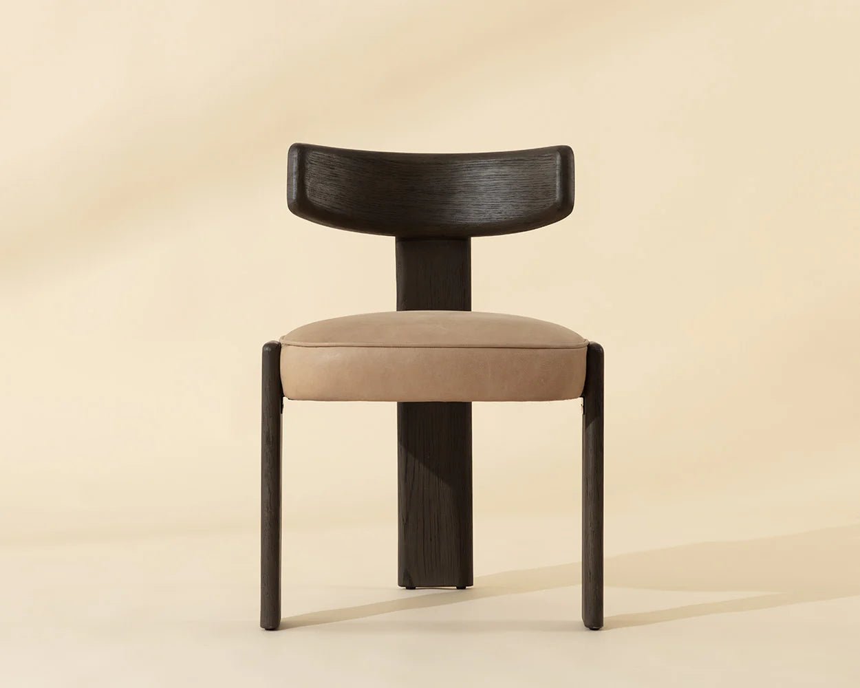 Horton Dining Chair - Dark Brown - Sahara Sand Leather - Central Designs