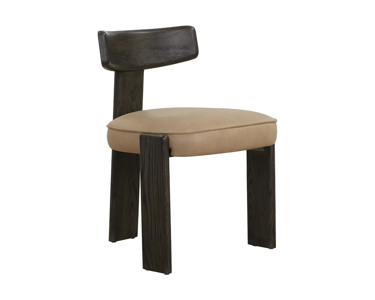 Horton Dining Chair - Dark Brown - Sahara Sand Leather - Central Designs