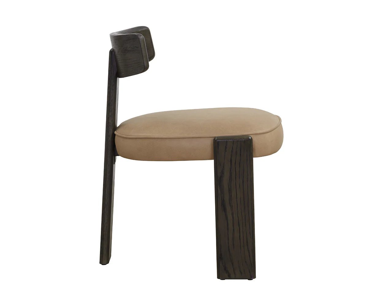 Horton Dining Chair - Dark Brown - Sahara Sand Leather - Central Designs