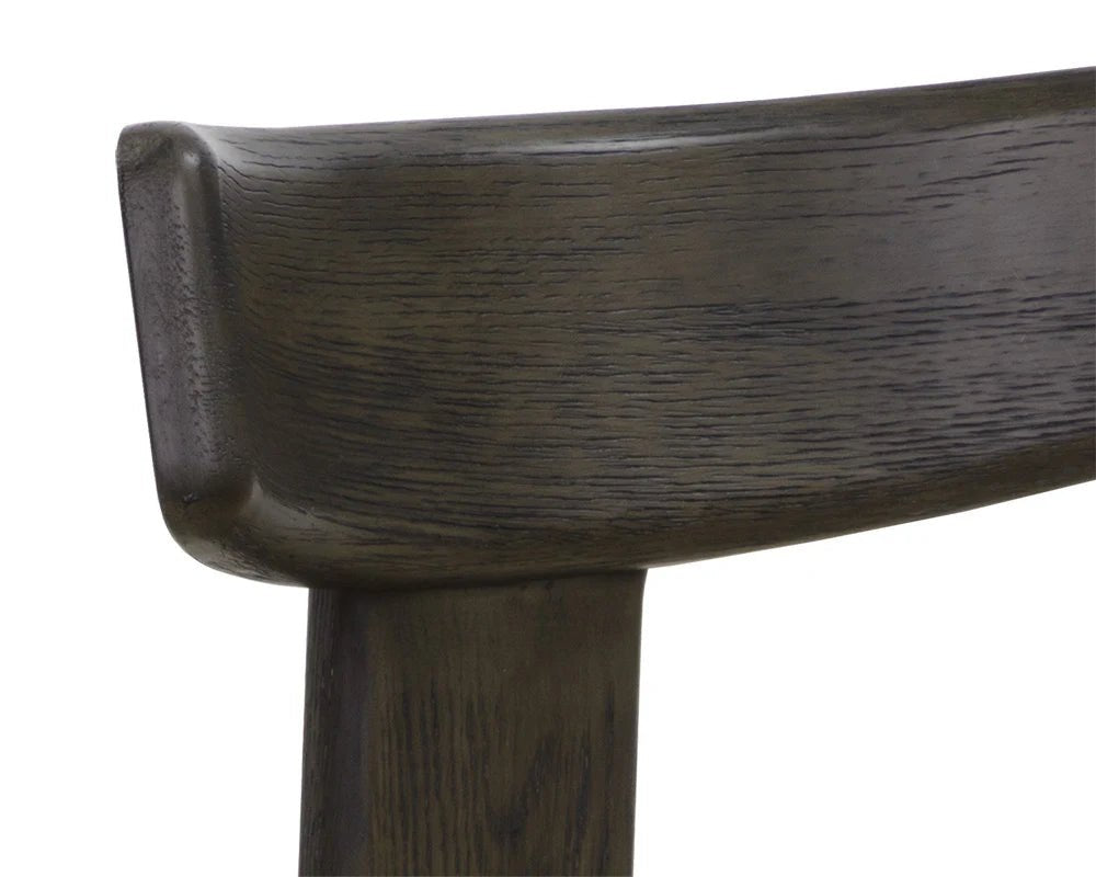 Horton Dining Chair - Dark Brown - Sahara Sand Leather - Central Designs