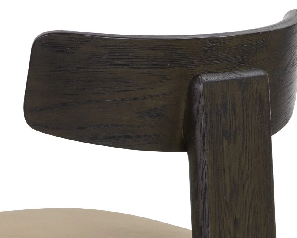 Horton Dining Chair - Dark Brown - Sahara Sand Leather - Central Designs
