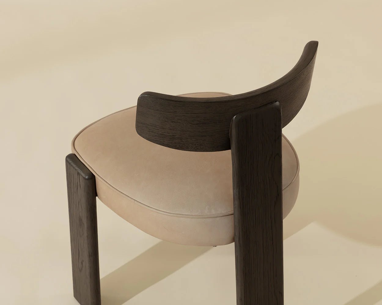 Horton Dining Chair - Dark Brown - Sahara Sand Leather - Central Designs