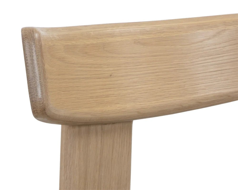 Horton Dining Chair - Rustic Oak - Forest Green - Central Designs