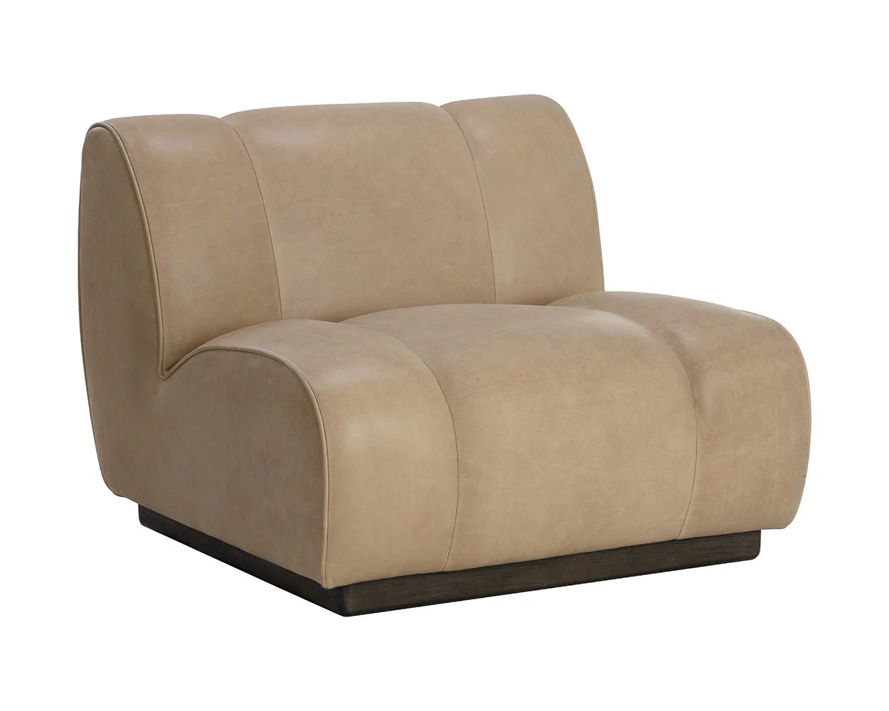 Blaise Swivel Lounge Chair - Sahara Sand Leather - Central Designs