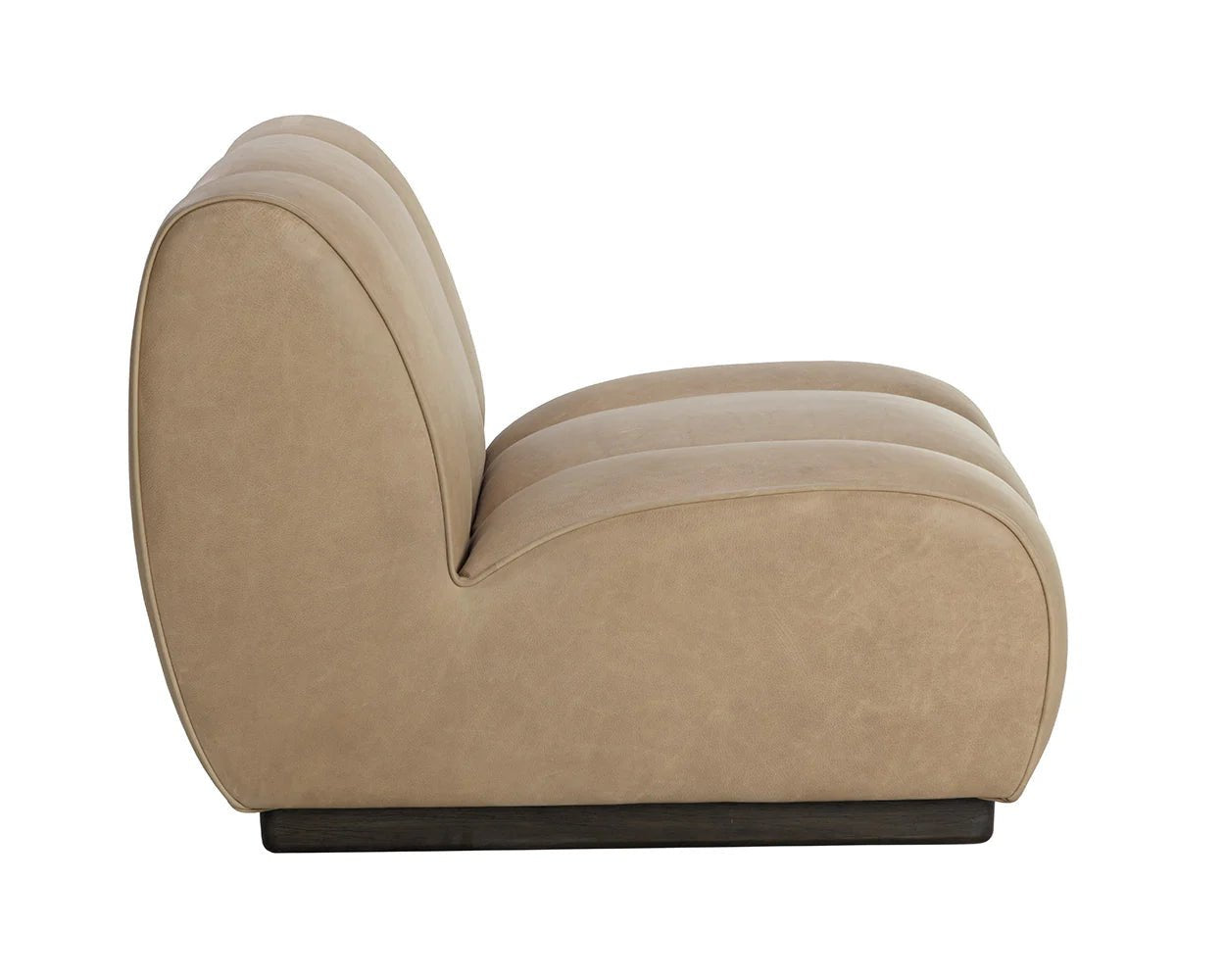 Blaise Swivel Lounge Chair - Sahara Sand Leather - Central Designs